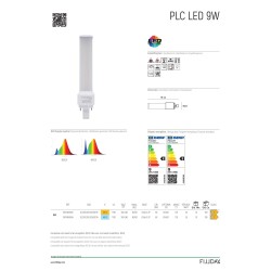 PLC LED LAMP LED PLC 9W 840 CW G24D-3 2P 1100LM PLC 26W 230V