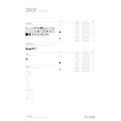 Drop 300 SUSPENSION LED base sailli tube  300mm 8W 3CCT 15 BLANC Dim TRIAC