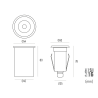 Java Encastré de sol LED 3W 3000K IP67 15 degres  Aço Inox 316 [12Vdc]