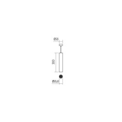 AXYS SUSPENSION 1X35W GU 10 NOIR-55.6*300 (5.1.1)