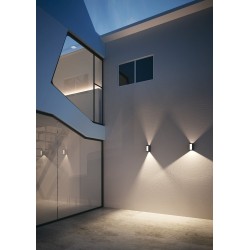 Triplex Applique murale Sailli LED 13W [2x5W+3W] 4000K IP54 Antracite