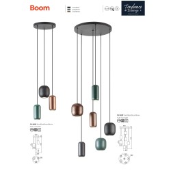 BOOM SUSPENSION 1x10W GU10 D80  NOIR  (5.1.1)
