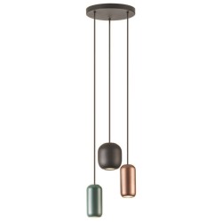 BOOM SUSPENSION 3x10W GU10 VERT/MARRON/ NOIR  (5.1.1)
