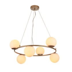 BOWLING SUSPENSION 6X28W E14 GOLD (4.1.1)