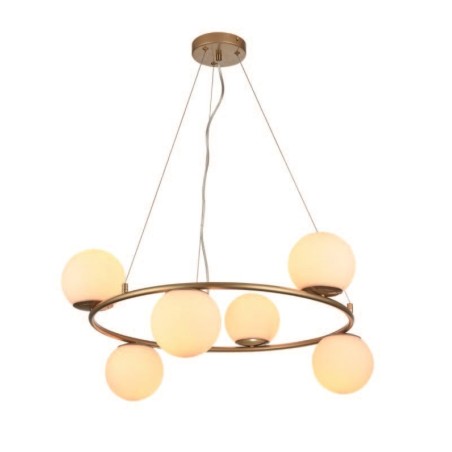 BOWLING SUSPENSION 6X28W E14 GOLD (4.1.1)