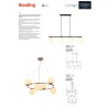 BOWLING SUSPENSION 6X28W E14 GOLD (4.1.1)