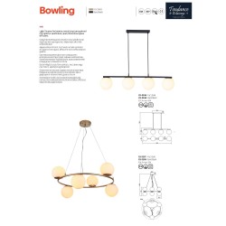 BOWLING SUSPENSION 6X28W E14  NOIR  (4.1.1)