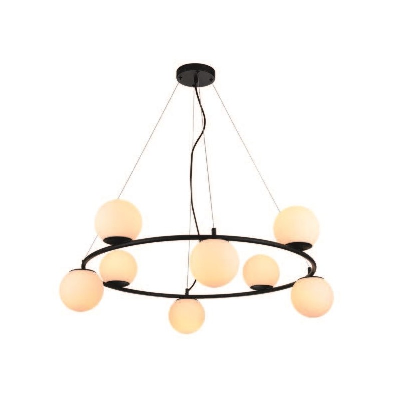 BOWLING SUSPENSION 8X28W E14 GOLD (4.1.1)