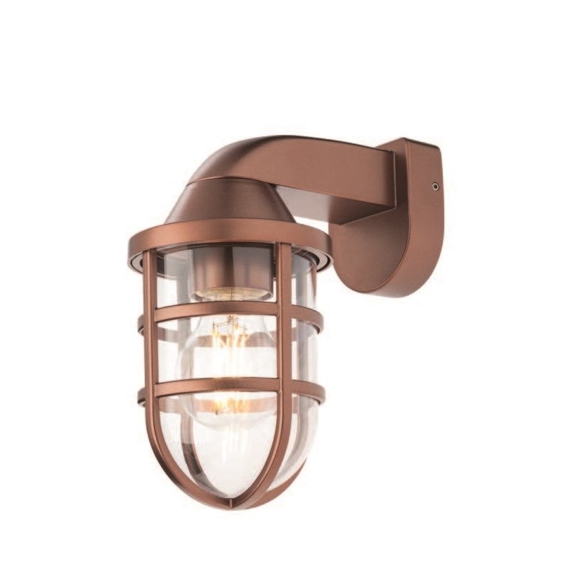 CAGE APPLIQUE E27 MAX 28W IP44 CUIVRE MAT