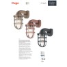 CAGE APPLIQUE E27 MAX 28W IP44 NOIR (5.1.1)