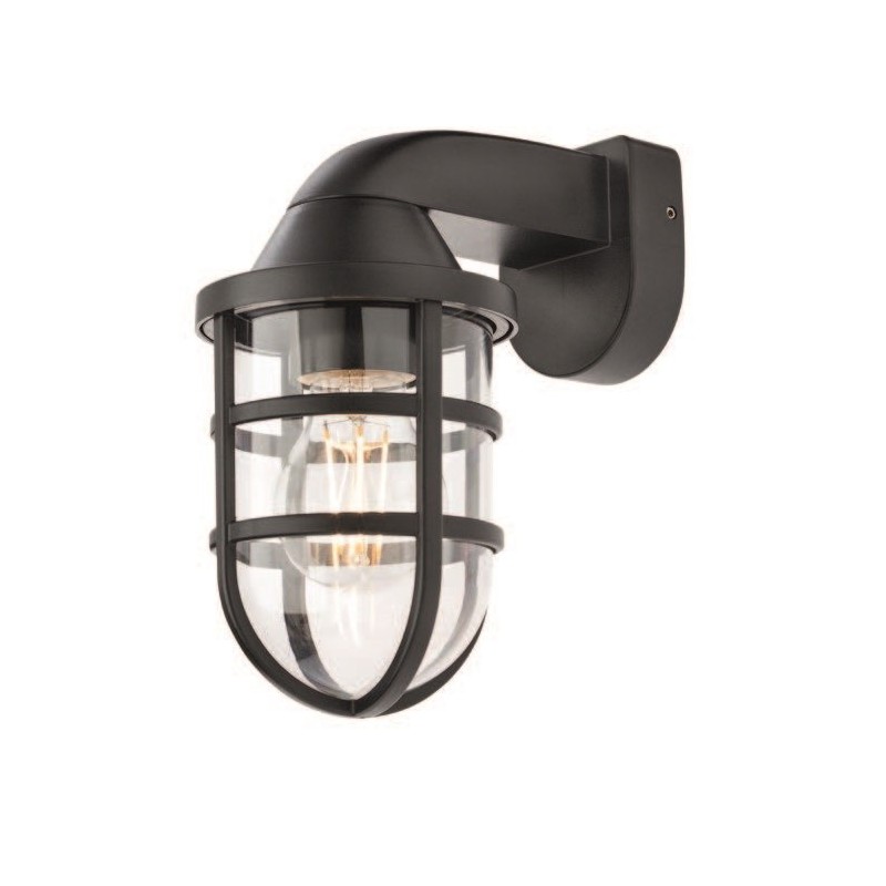 CAGE APPLIQUE E27 MAX 28W IP44 NOIR (5.1.1)