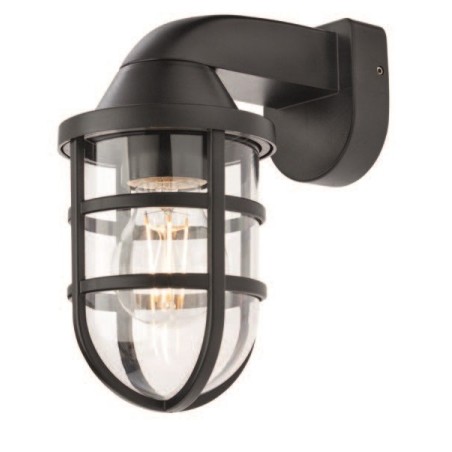 CAGE APPLIQUE E27 MAX 28W IP44 NOIR (5.1.1)