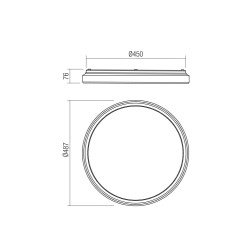 CASTER PLAFONNIER LED 45W 4000K(5.1.2)