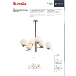 ESSENTIAL SUSPENSION 6X28W E14  DORE  (4.1.1)