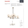ESSENTIAL SUSPENSION 6X28W E14  DORE  (4.1.1)