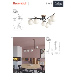 ESSENTIAL SUSPENSION 4X28W E14  DORE  (4.1.1)