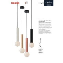 GOSSIP SUSPENSION 1X42W E27 WHITE *(5.1.1)