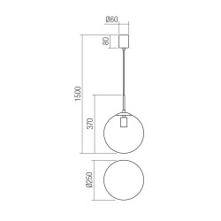 GLOBAL SUSPENSION 1X42W E27 D250 noir  (5.1.1)