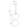 GLOBAL SUSPENSION 1X42W E27 D300  NOIR  (5.1.1)