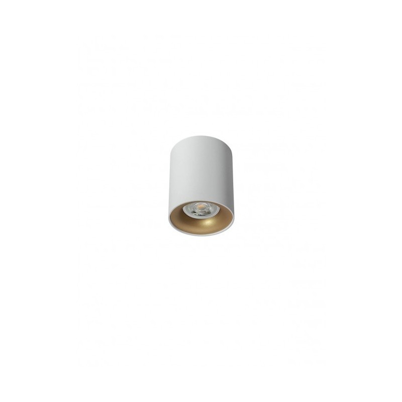KOA PLAFONNIER 35W GU10 BLANC+DORE BAGUE 80*100