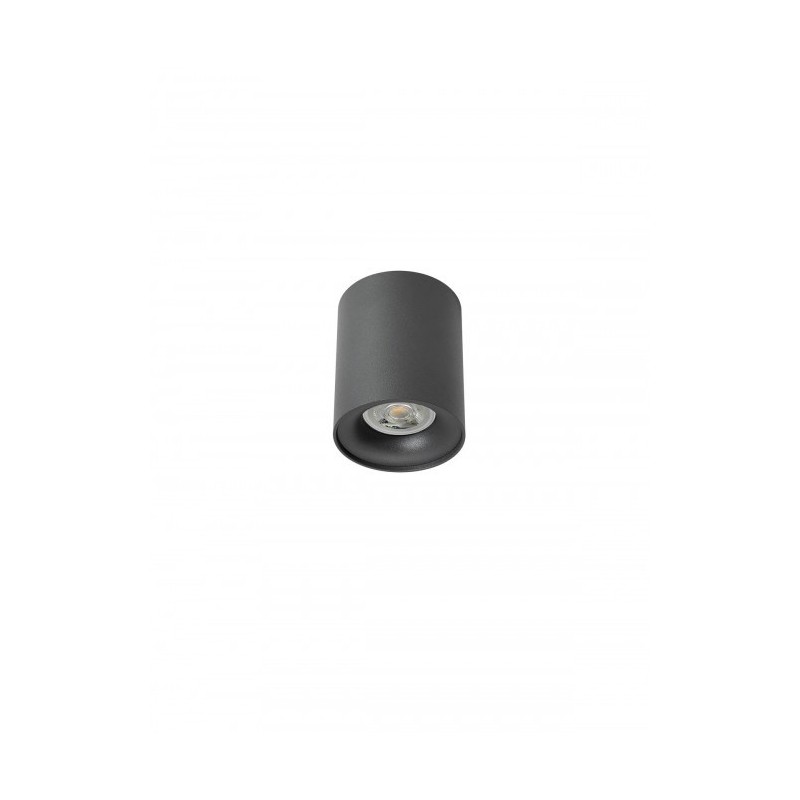 KOA PLAFONNIER 35W GU10 NOIR+NOIR BAGUE 80*100