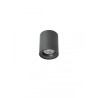 KOA PLAFONNIER 35W GU10 NOIR+NOIR BAGUE 80*100