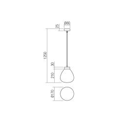 LUKE SUSPENSION 1x42W E27 NOIR (5.1.1)