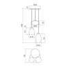 LUKE SUSPENSION  3X42W E27 NOIR (5.1.1)