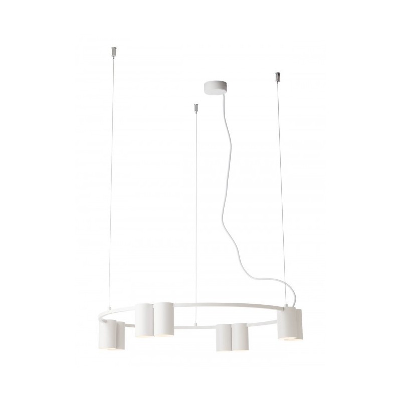 MODI SUSPENSION 8X10W GU10 ROND  BLANC 4.1.1)