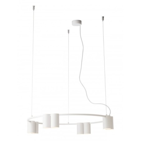 MODI SUSPENSION 8X10W GU10 ROND  BLANC 4.1.1)