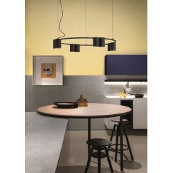 MODI SUSPENSION 8X10W GU10 ROND  BLANC 4.1.1)
