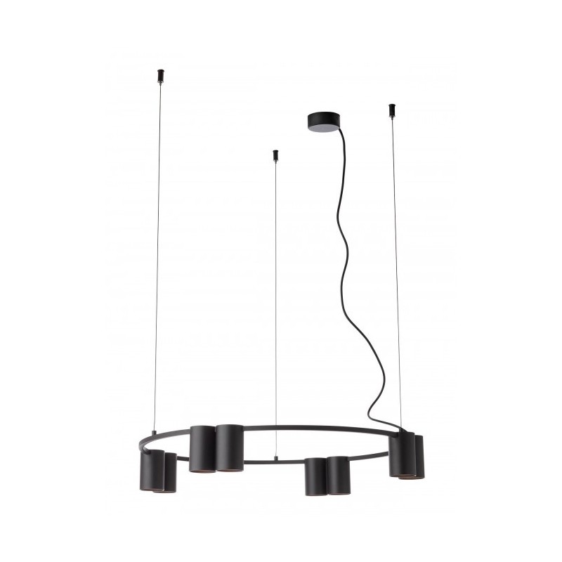 MODI SUSPENSION 8X10W GU10 ROND NOIR 4.1.1)