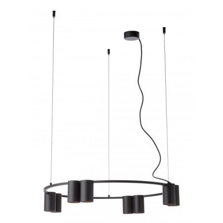 MODI SUSPENSION 8X10W GU10 ROND NOIR 4.1.1)