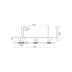 MODI SUSPENSION 7X10W GU10 LN  BLANC 4.1.1)
