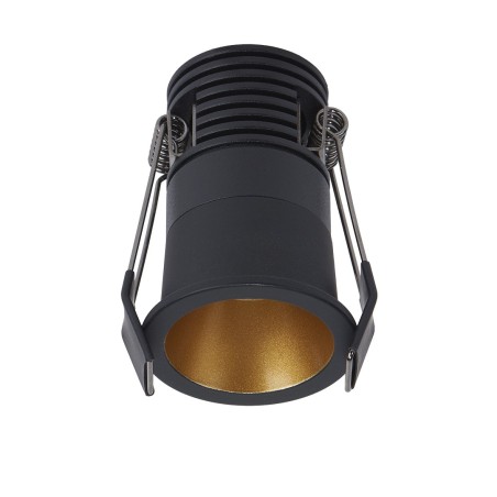 MINI SPOT ENCASTRE BIM BASSE LUMINANCE LED 5W 2700K 25 DEGRES NOIR ET OR INTERIEUR