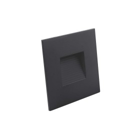 WAY ENCASTRE MURAL ASYMETRIQUE 3W LED 3000K NOIR
