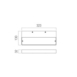 APEX APPLIQUE 36W IP20 BLANC 3000K 32CM