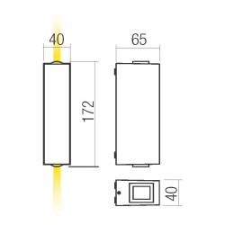 ACE APPLIQUE  LED SMD 3,36W IP54 BLANC 3000K