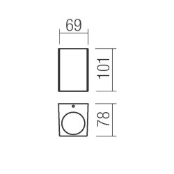 BRIO APPLIQUE LED COB 6W IP54 BLANC 3000K