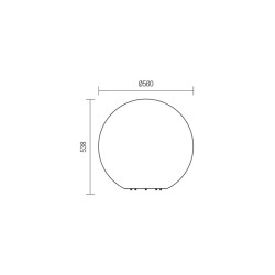 BALOO DECORATIF 56CM E27 1X23W IP65 OPALE