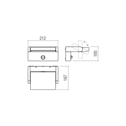 FLIP APPLIQUE ORIENTABLE LED 20W DETECTION AVEC CAPTEUR IR  IP54 CORTEN 3000K