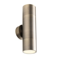 STAKE APPLIQUE GU10 2x7W IP65 LAITON ANTIQUE 210MM DOUBLE