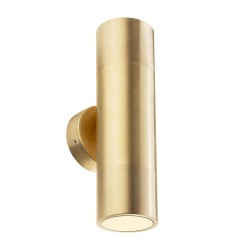 STAKE APPLIQUE GU10 2x7W IP65 LAITON NATUREL 210MM DOUBLE