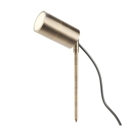 STAKE PIQUET H40 GU10 1x7W IP65 LAITON ANTIQUE 400MM SINGLE HEAD