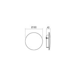 TANIT APPLIQUE LED 12W IP54 NOIR 3000K
