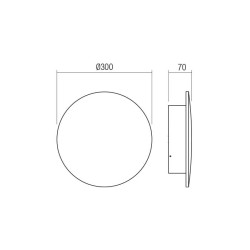 TANIT APPLIQUE LED 24W IP54 NOIR 3000K