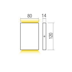 ZIPPER STEP LIGHT LED 2x3W IP65 BLANC 3000K