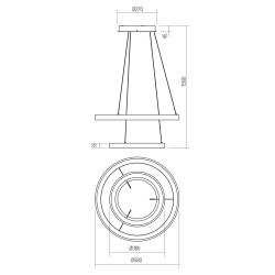 ICONIC SUSPENSION LED 80W 3000/4000K OR