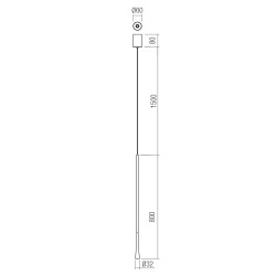 ITO SUSPENSION LED H800 6.2W 3000K OR MAT