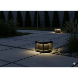 Cubik : Le borne solaire moderne au design architectural.